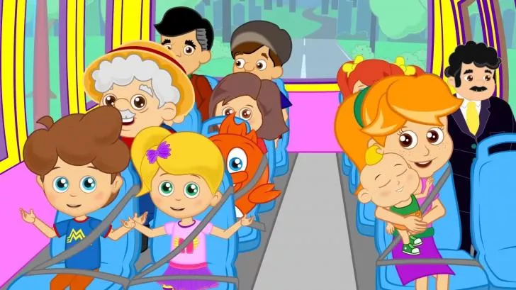Otobüsün Tekerleği İle 8 Dk Sevimli Dostlar Bebek Şarkıları